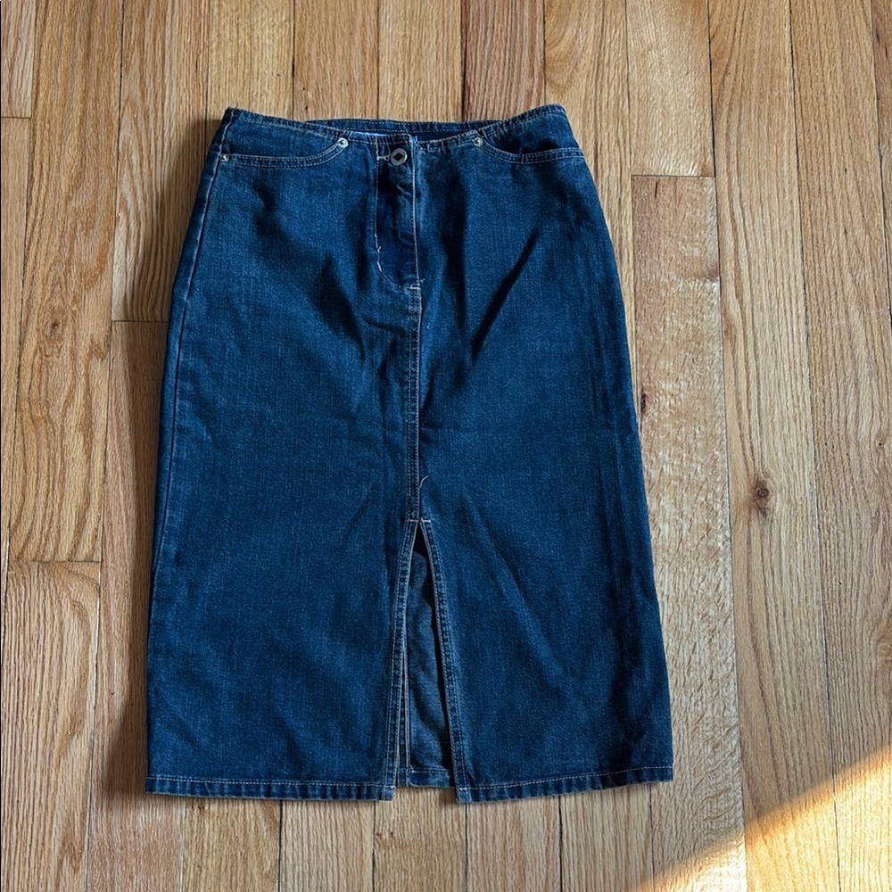 y2k vintage denim skirt
